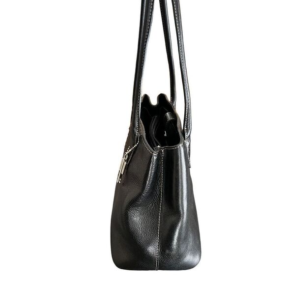 FOSSIL Black Leather Shoulder Purse Handbag - Picture 8 of 13